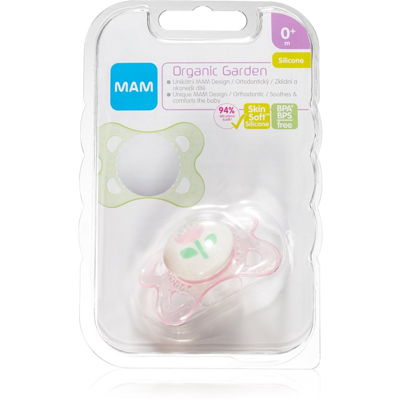 

MAM Organic Garden 0m+ пустушка Pink Flower