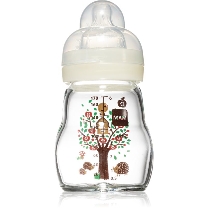 

MAM Feel Good Glass Baby Bottle пляшечка для годування White 0m