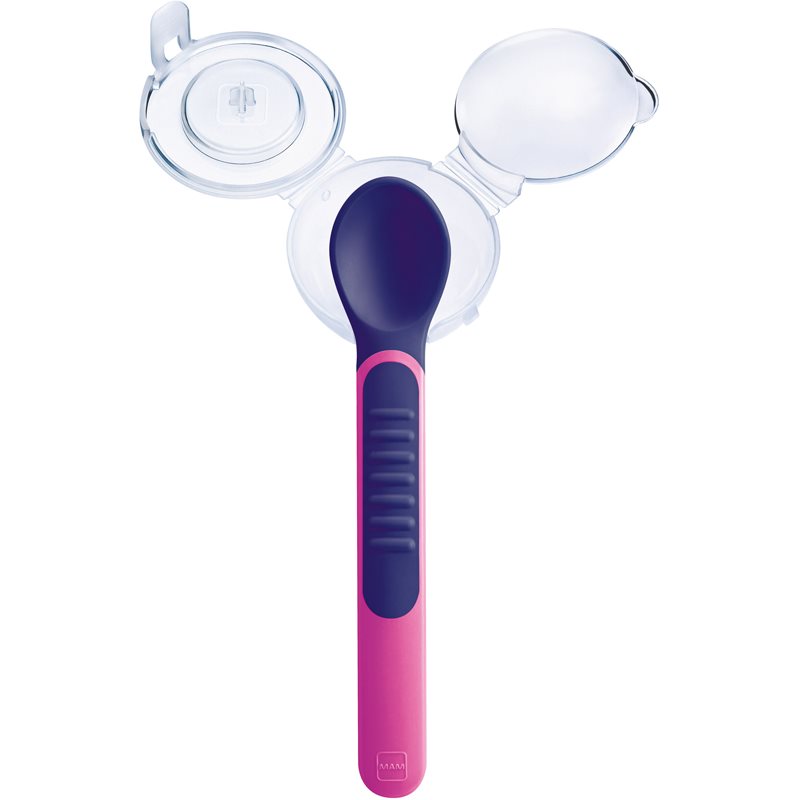 MAM Feeding Spoons & Cover Spoon 6m+ Violet 2 Pc