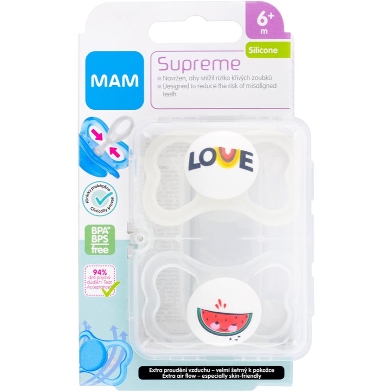 

MAM Supreme 6m+ пустушка Love & Melon