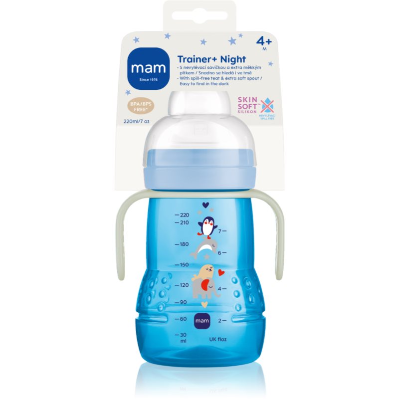 MAM Trainer Night fľaša Blue 4m  220 ml