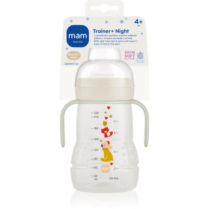 MAM Trainer Night Flasche White 4m+ 220 ml