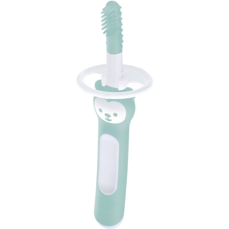 E-shop MAM Massaging Brush zubní kartáček pro děti 3m+ Turquoise 1 ks