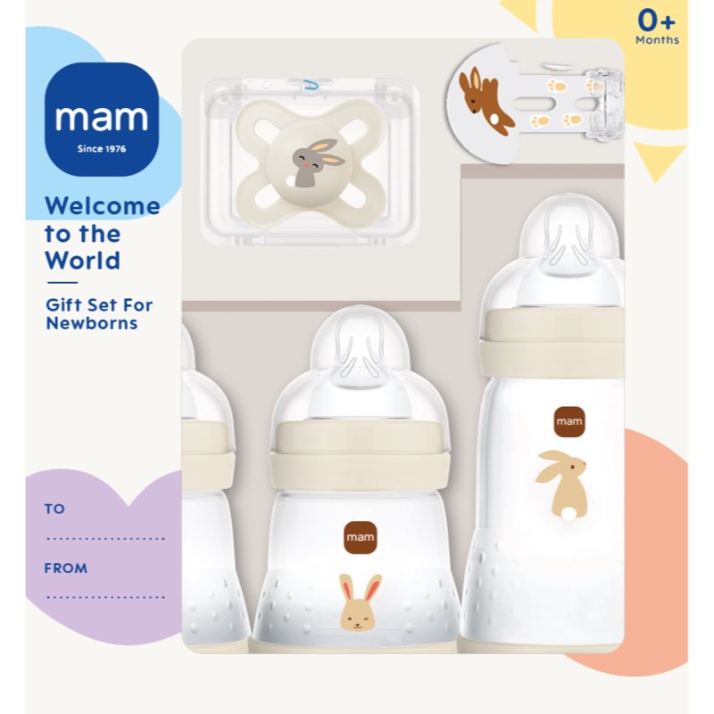 MAM Welcome to the World 0m+ dárková sada pro miminka Beige 1 ks