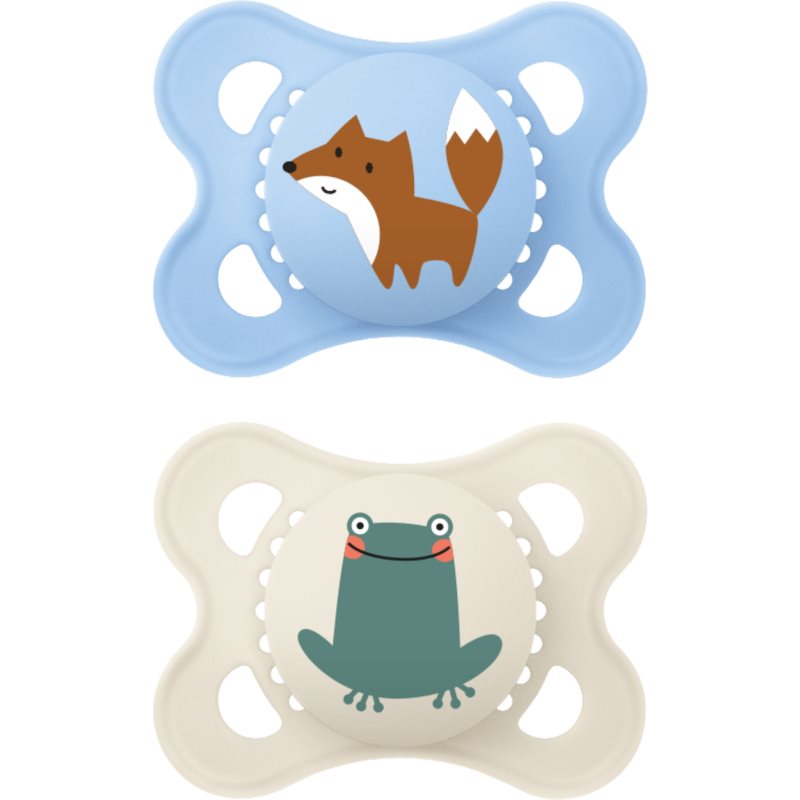 MAM Original 0+m Schnuller Blue/ Nude 2 St.