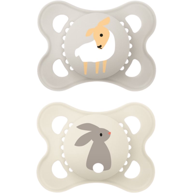 MAM Original 0+m Schnuller Grey/ Beige 2 St.