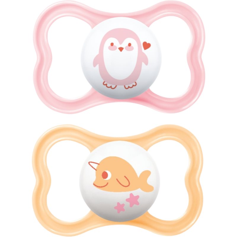 MAM Air 6+ months dudlík Pink/ Orange 2 ks