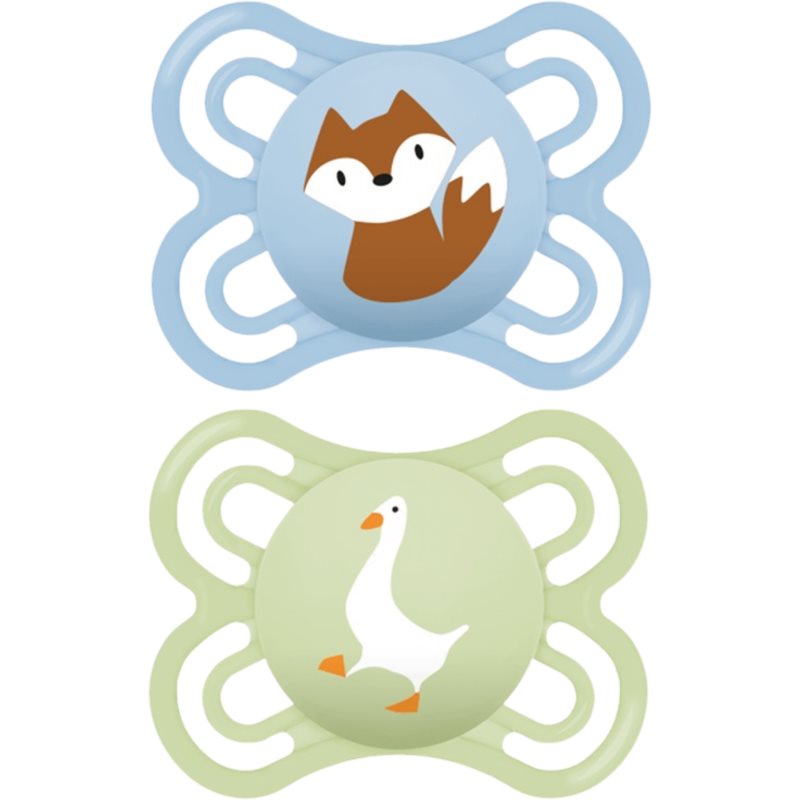 MAM Perfect 0+m, dbl box dummy Blue/ Green 2 pc