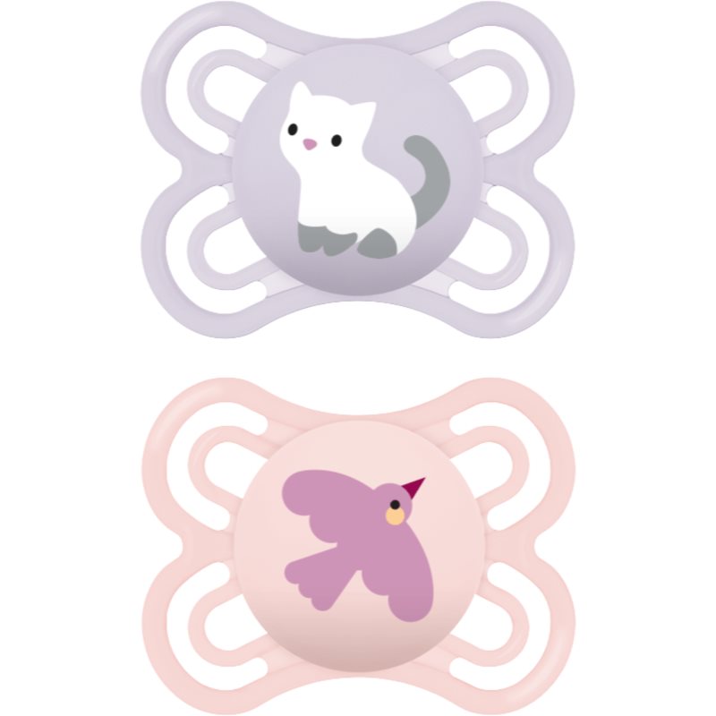 MAM Perfect 0+m, dbl box dummy Pink/ Purple 2 pc