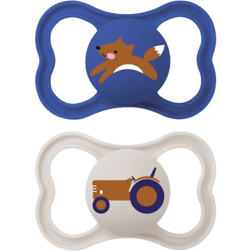 MAM Supreme Double Box 6+ months dummy Blue/ Grey 2 pc