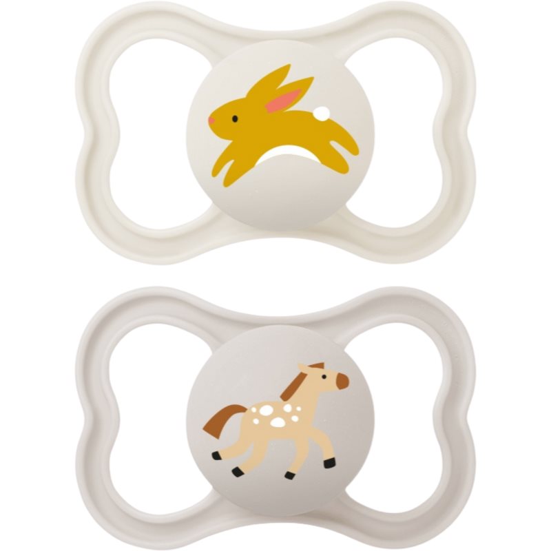 MAM Supreme 6m+ dudlík Beige/ Grey 2 ks