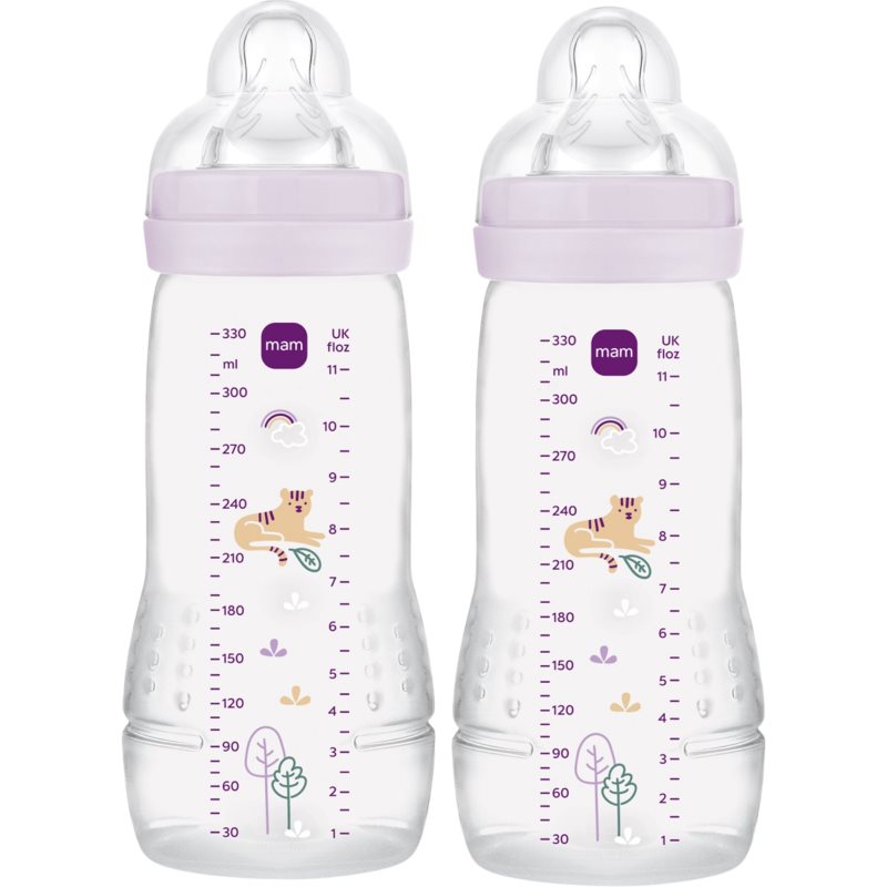 MAM Easy Active™ Baby Bottle bottiglia per bambini 4m+ Purple 2x330 ml