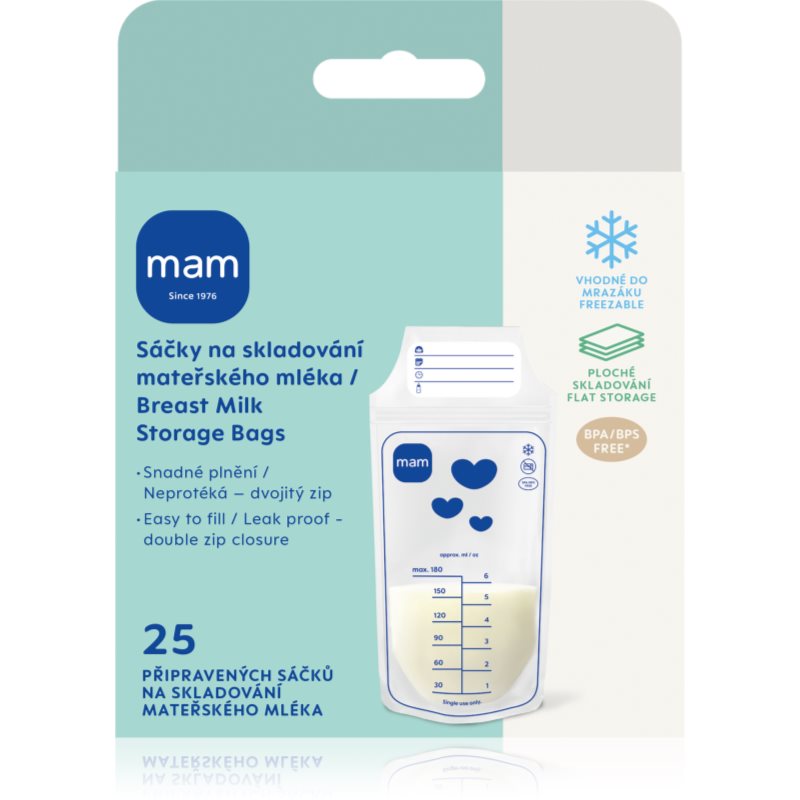 MAM Breast Milk Storage Bags sáčky na uchování mateřského mléka 25 ks