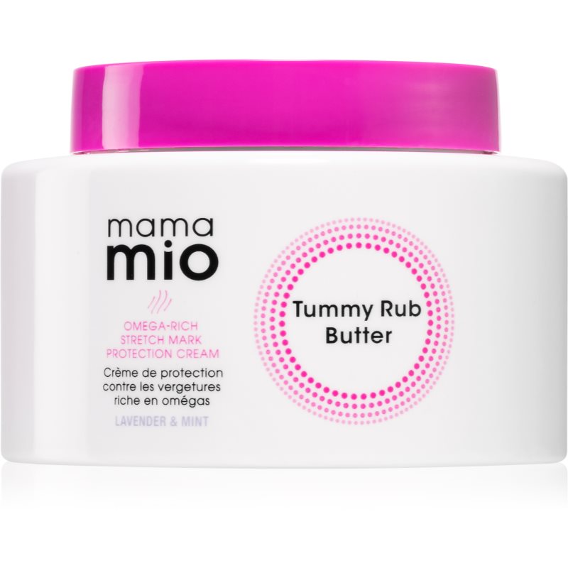 Mama Mio Tummy Rub Butter Lavender & Mint giliai drėkinantis kūno sviestas strijoms naikinti 120 ml