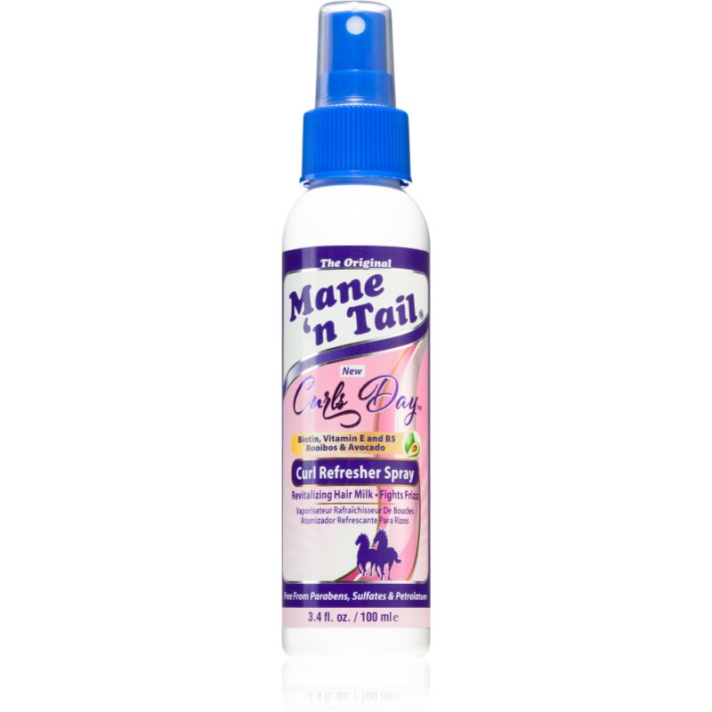 E-shop Mane 'N Tail Curls Day Refresher Spray stylingový sprej pro vlnité a kudrnaté vlasy 100 ml