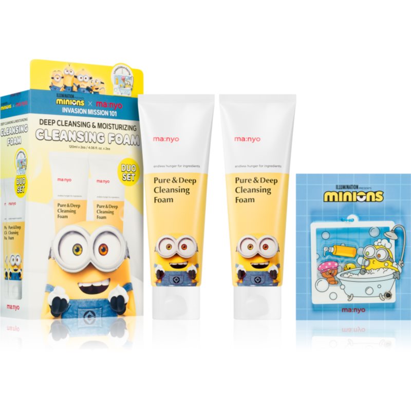 ma:nyo Minions Pure & Deep Cleansing Foam Duo Set Geschenkset(zur gründlichen Reinigung der Haut)