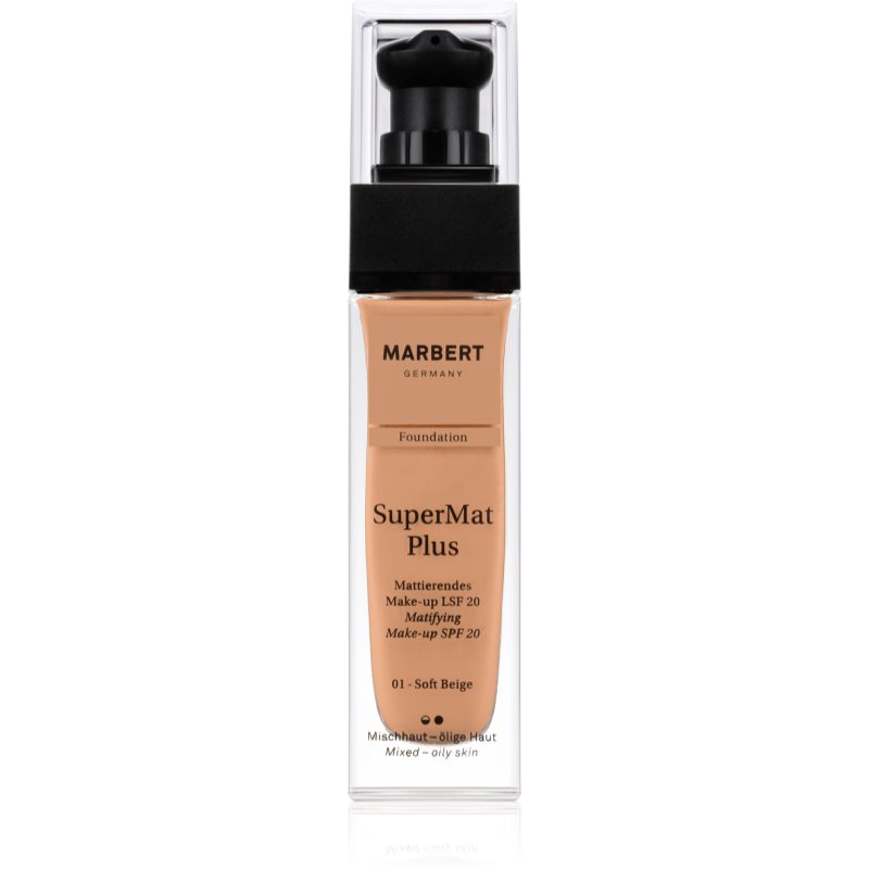 

Marbert SuperMatPlus тональний крем з матуючим ефектом SPF 20 відтінок 01 Soft Beige