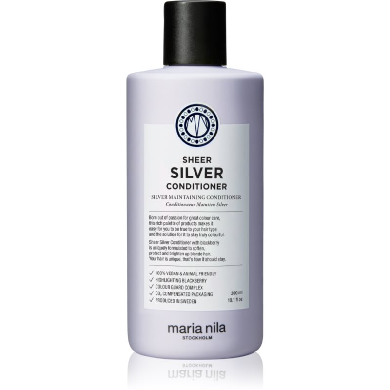 Maria Nila Sheer Silver Conditioner balsam hidratant de neutralizare tonuri de galben fără sulfat 300 ml