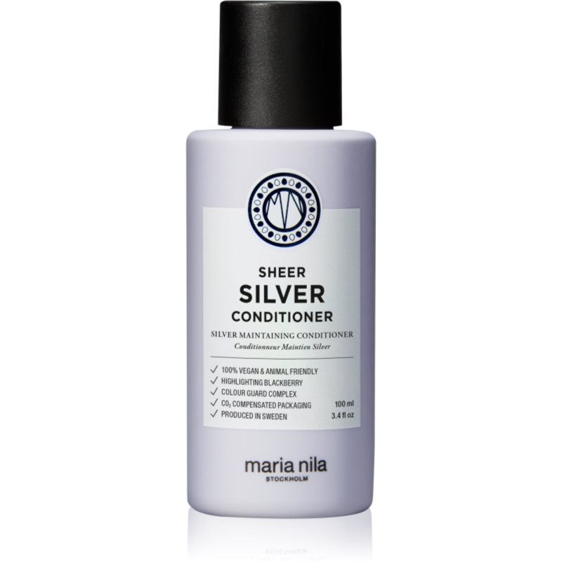 Maria Nila Sheer Silver Conditioner balsam hidratant de neutralizare tonuri de galben fără sulfat 100 ml