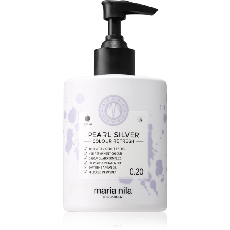 Maria Nila Colour Refresh Pearl Silver jemná vyživující maska bez permanentních barevných pigmentů výdrž 4 – 10 umytí 0.20 300 ml