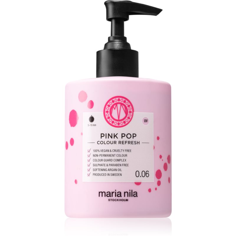 Maria Nila Colour Refresh Pink Pop jemná vyživující maska bez permanentních barevných pigmentů výdrž 4 – 10 umytí 0.06 300 ml