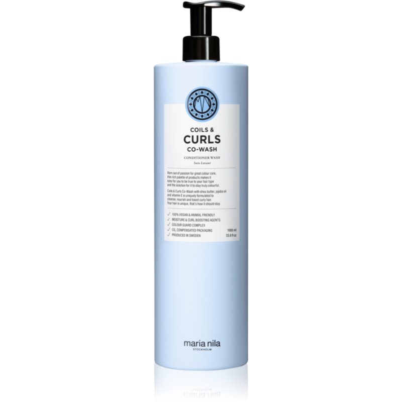 Maria Nila Coils & Curls Co-Wash Shampoo mit Conditioner für welliges und lockiges Haar 1000 ml