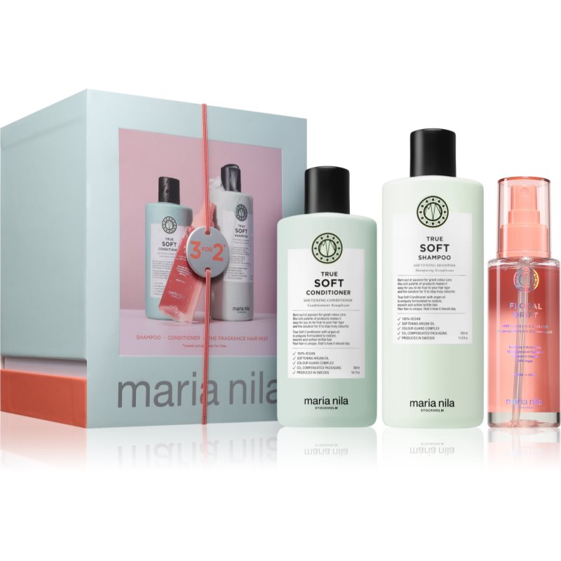 Maria Nila True Soft Holiday Box Geschenkset spendet Feuchtigkeit und Glanz 3 St.