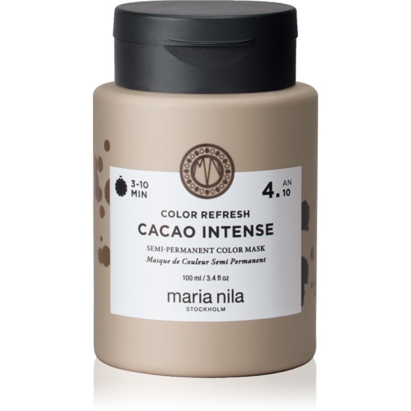 Maria Nila Colour Refresh Cacao Intense delikatna odżywiająca maska bez trwałych pigmentów barwiących wytrzyma 4 – 10 umyć 4.10 100 ml