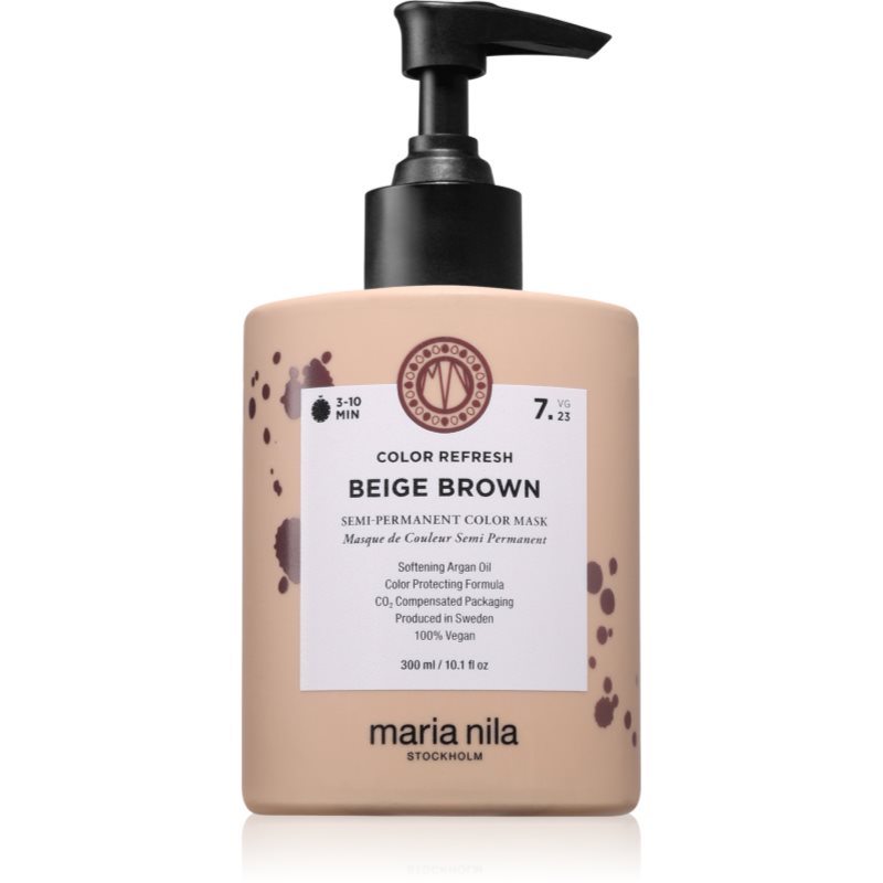 Maria Nila Colour Refresh jemná vyživujúca maska bez permanentných farebných pigmentov odtieň Beige Brown 7.23 300 ml