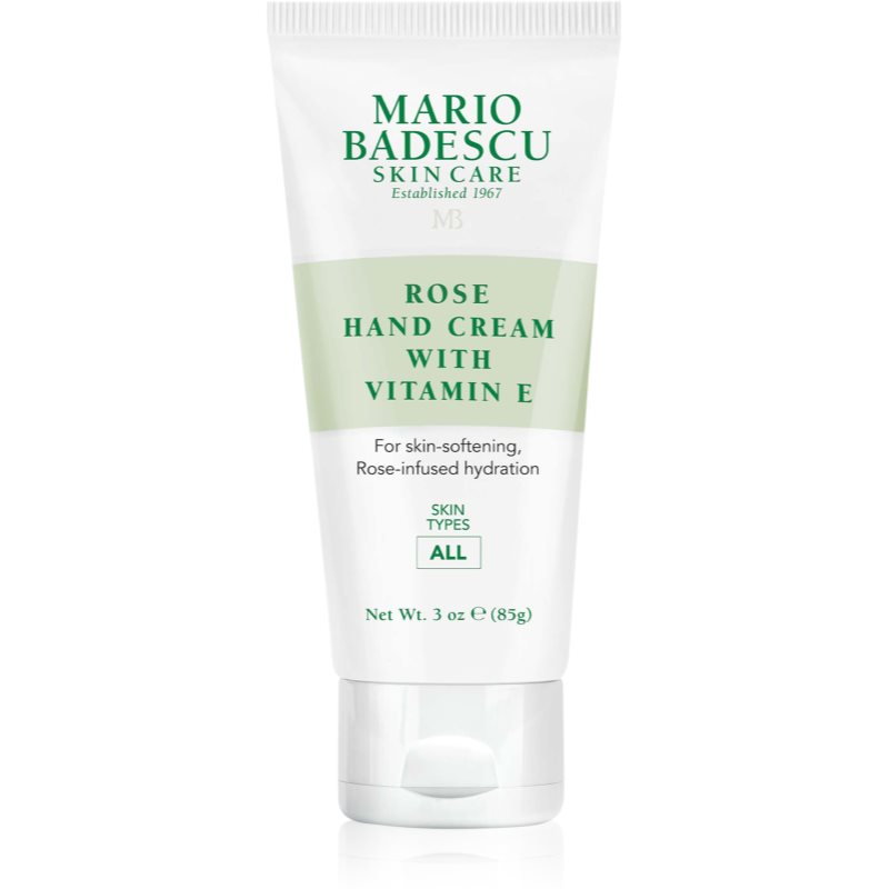 Mario Badescu Rose Hand Cream ošetrujúci krém na ruky s vitamínom E 85 g