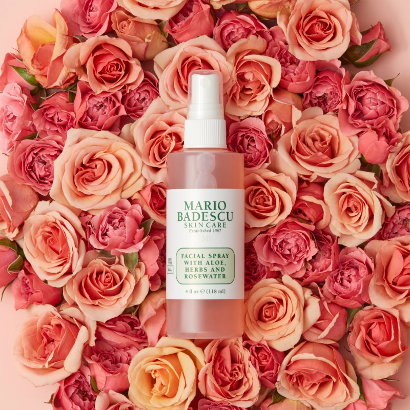 Mario Badescu Facial Spray with Aloe, Herbs and Rosewater spray tonificante per il viso illuminante e idratante 236 ml