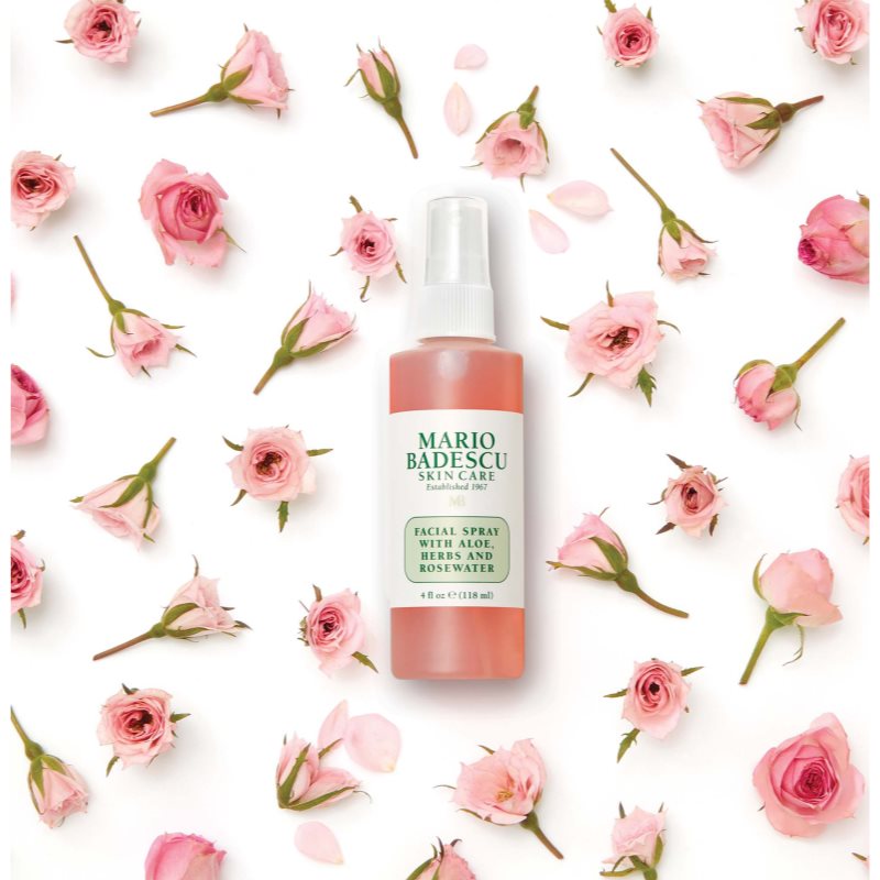 Mario Badescu Facial Spray With Aloe, Herbs And Rosewater Toning Facial Mist For Radiance And Hydration 236 Ml