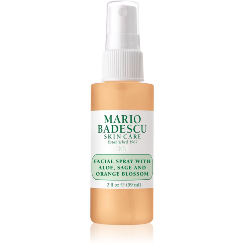 Mario Badescu Facial Spray With Aloe, Sage And Orange Blossom енергетична емульсія для шкіри обличчя зі зволожуючим ефектом 59 мл