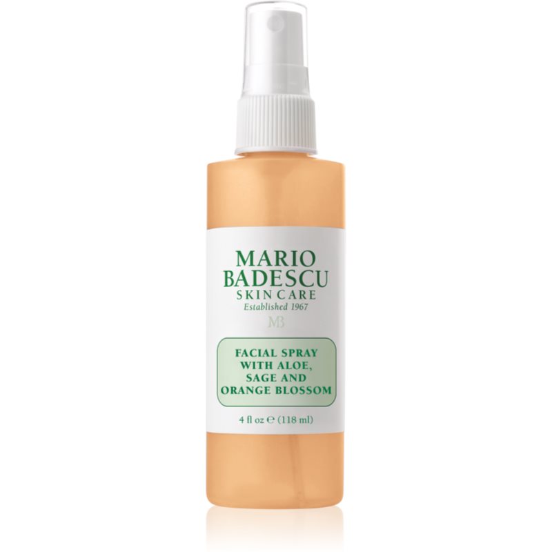 Mario Badescu Facial Spray With Aloe, Sage And Orange Blossom енергетична емульсія для шкіри обличчя зі зволожуючим ефектом 118 мл