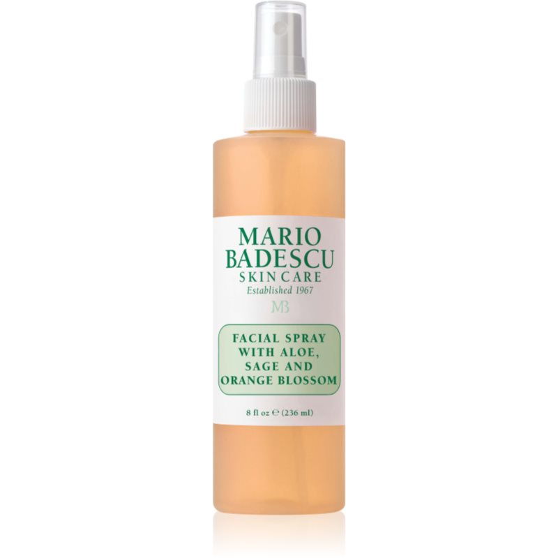 Mario Badescu Facial Spray With Aloe, Sage And Orange Blossom енергетична емульсія для шкіри обличчя зі зволожуючим ефектом 236 мл