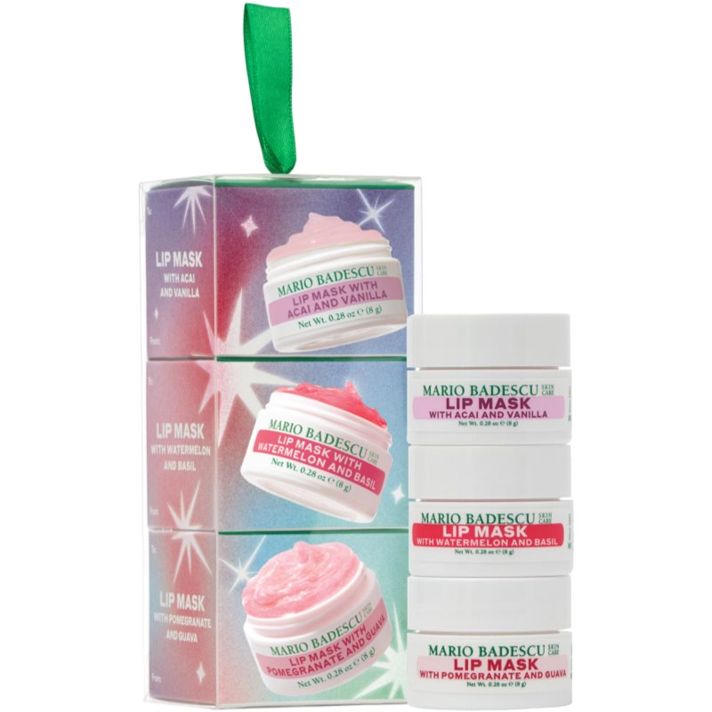 Mario Badescu Mini Lip Mask Ornament Kinkekomplekt huultele