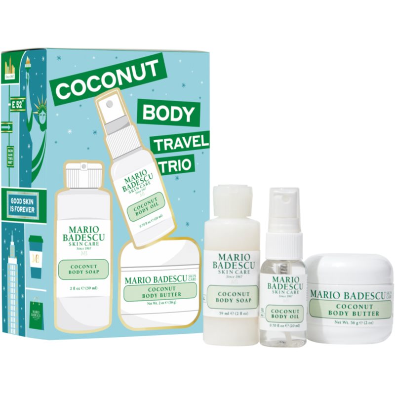 Mario Badescu Coconut Body Travel Trio Geschenkset für sanfte und weiche Haut