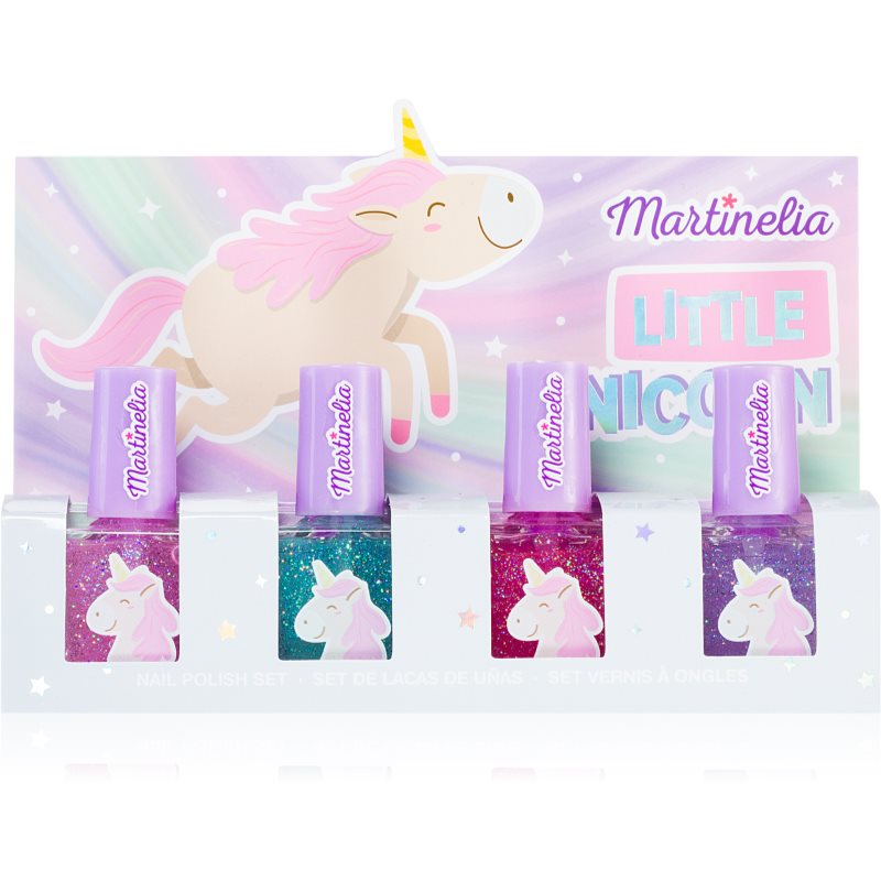 Martinelia Little Unicorn Nail Polish Set sada lakov na nechty Pink, Blue, Purple, Fuchsia (pre deti)