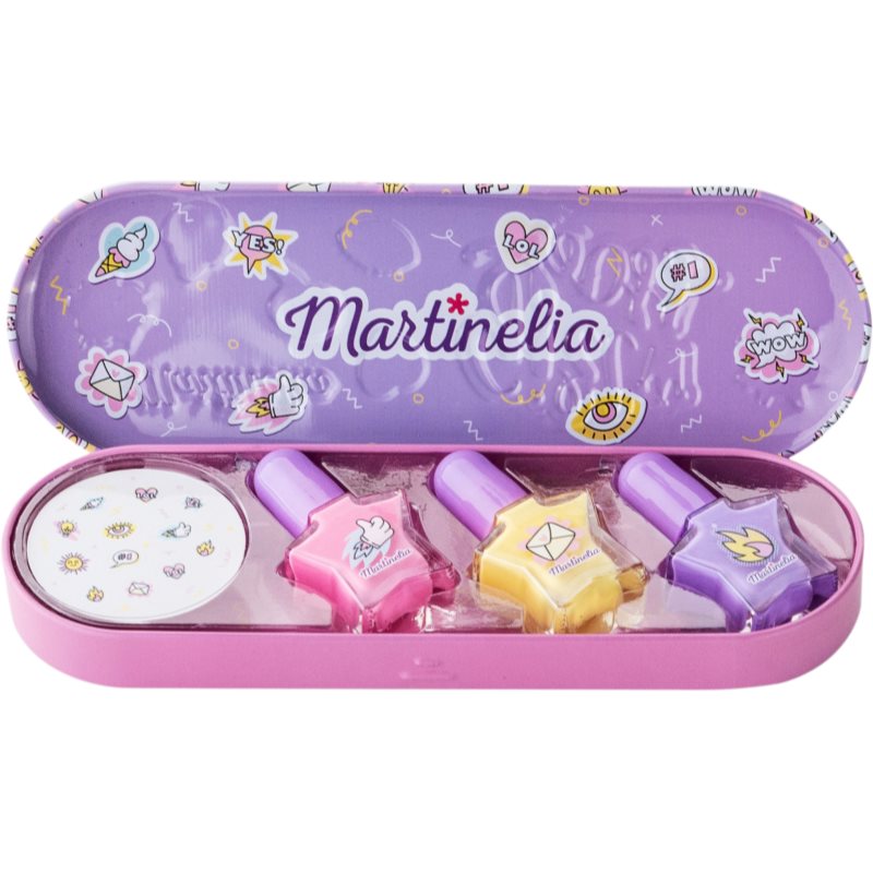 Martinelia Super Girl Nail Polish & Stickers Tin Box set (for children)
