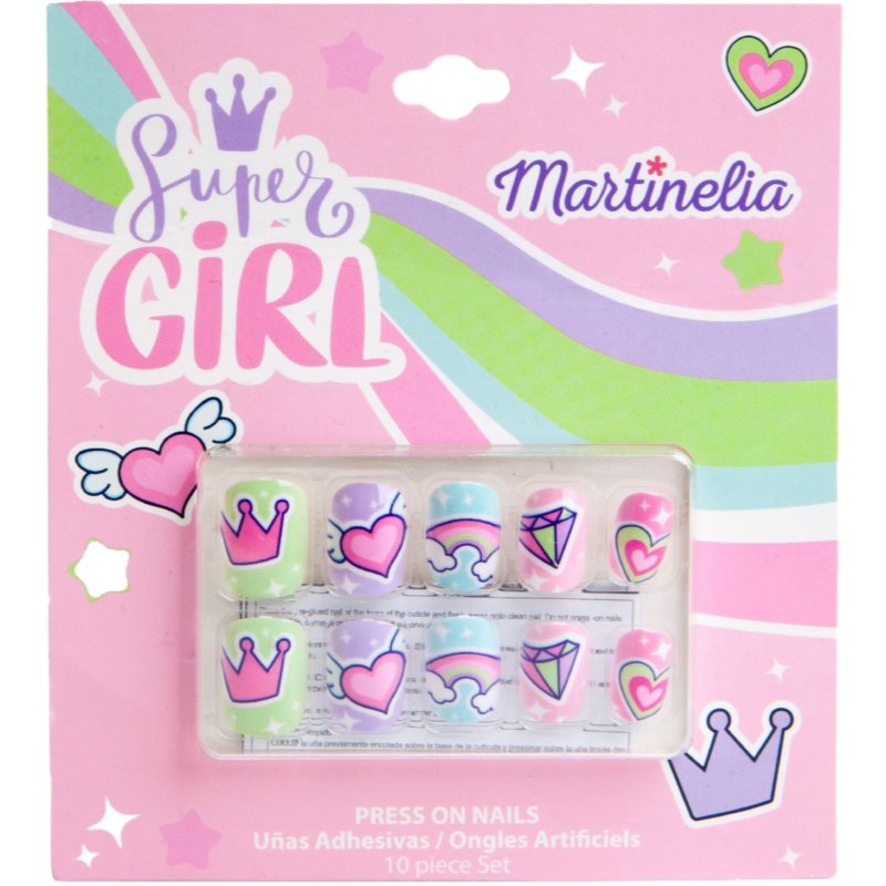 Martinelia Super Girl Nails False Nails For Children 10 Pc