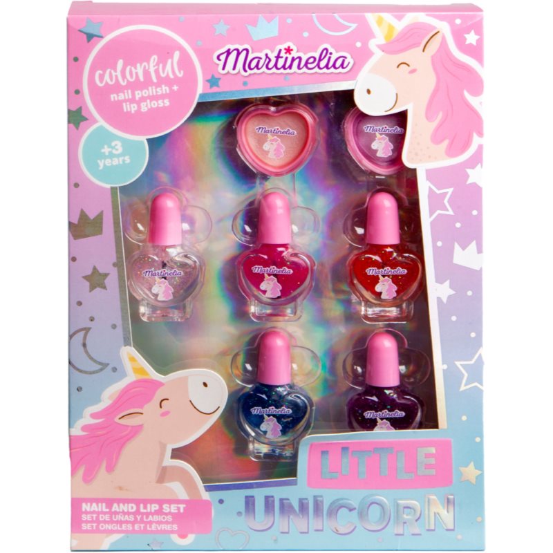 Martinelia Little Unicorn Nail & Lip Set подаръчен комплект (за деца )