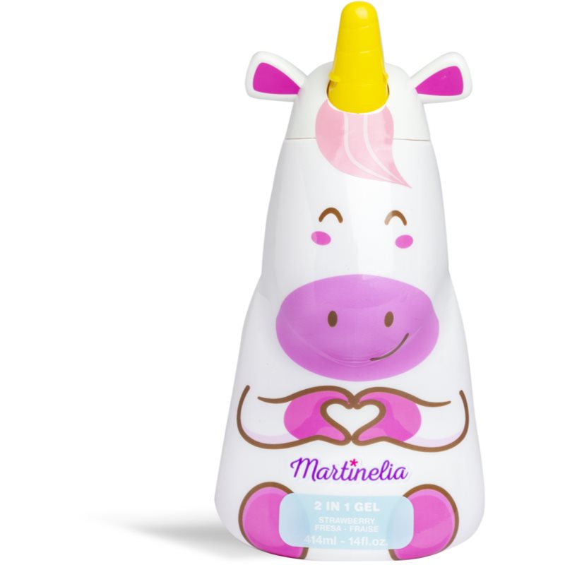 Martinelia Little Unicorn 2 In 1 Gel gyengéd tusoló gél és sampon gyermekeknek 414 ml
