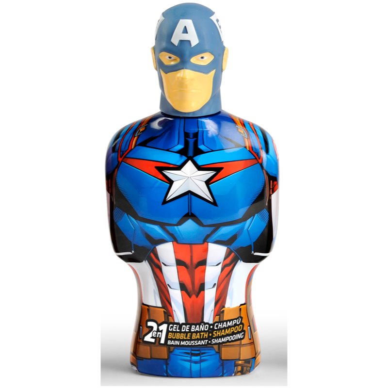 Marvel Avengers Bubble Bath & Shampoo Shampoo und Badeschaum 2 in 1 für Kinder Captain America 350 ml