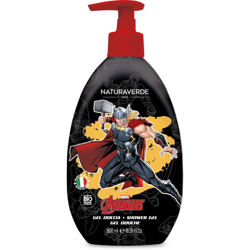 Marvel Avengers Shower Gel почистващ душ гел за деца Organic Calendula and Chamomile extracts 500 мл.