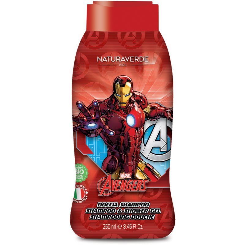 Marvel Avengers Ironman Shampoo and Shower Gel šampūnas ir dušo želė „du viename“ vaikams 250 ml
