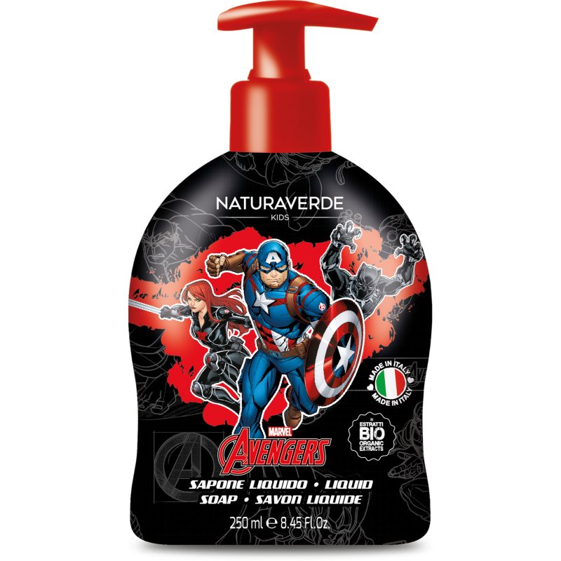Marvel Avengers Liquid Soap рідке мило для рук для дітей Calendula And Chamomile Extracts 250 мл