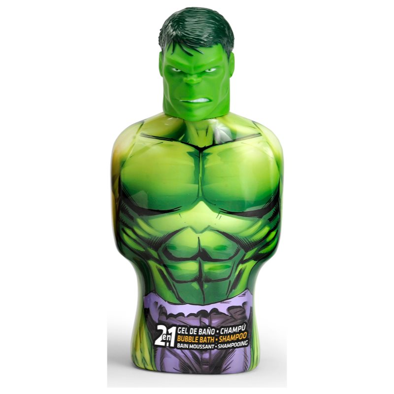 Marvel Avengers Bubble Bath & Shampoo Schampo och badskum 2-i-1 för Barn Hulk 350 ml unisex