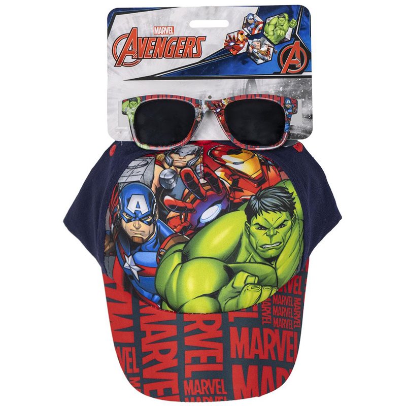 Marvel Avengers Set Cap & Sunglasses szett gyermekeknek 3+ years Size 53 cm 1 db