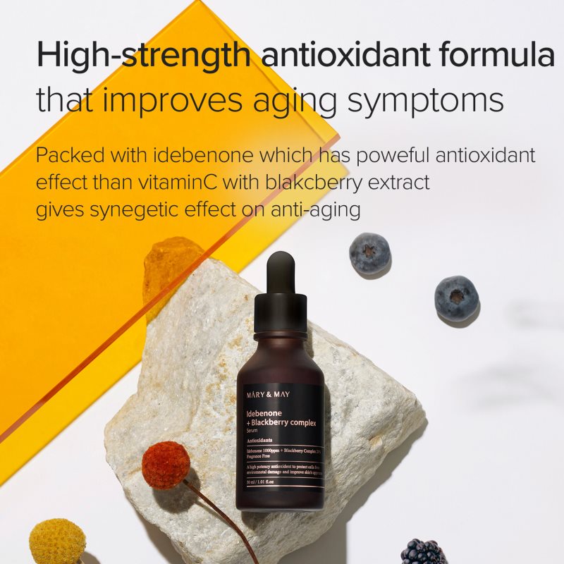 Mary&May Idebenone + Blackberry Complex Serum antioxidační sérum pro rozjasnění a vyhlazení pleti 30 ml (obrázek 5)