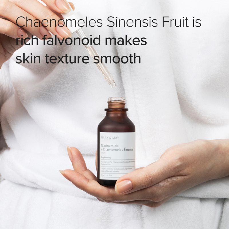 Mary&May Niacinamide + Chaenomeles Sinensis regenerační a rozjasňující sérum pro obnovu kožní bariéry 30 ml (obrázek 4)